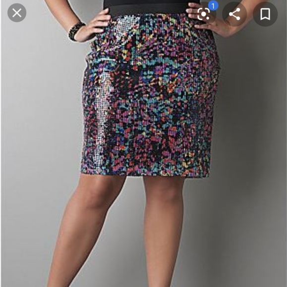 Lane Bryant Dresses & Skirts - Lane Bryant multicolor sequin skirt